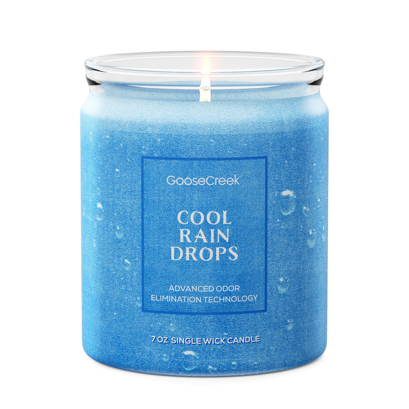Cool Rain Drops Odor Eliminating 7oz Single Wick Candle H3